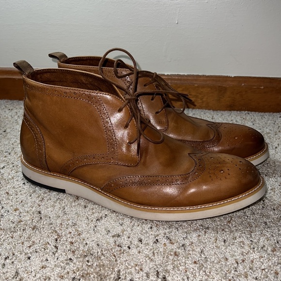 Blake McKay Other - Blake McKay Berkley Cognac Leather Wingtip Dress Shoes- 11